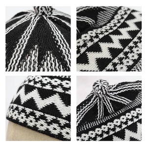 Gorro Kufi de algodón transpirable con diseño, gorro de oración musulmán, gorro Kopiah tejido para hombre, para viajes y oración, venta al por mayor OEM - Product Image 5