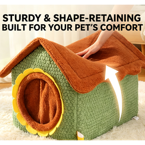 New Autumn Winter Dog Nest Warm Cartoon Animal Nest Semi-closed Pet Nest Detachable Washable Cat Nest Pet Supplies - Product Image 4