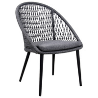 Siège et dossier de salle à manger avec cadre en aluminium, chaise de maison et d'extérieur, nouveau Design moderne,
