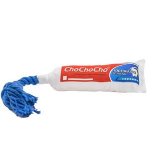 ChoCho Plush Chew <b>Toy</b> Toothpaste <b>Shape</b> Interactive Dog <b>Toy</b> Small Size Indoor Use - Product Image 3