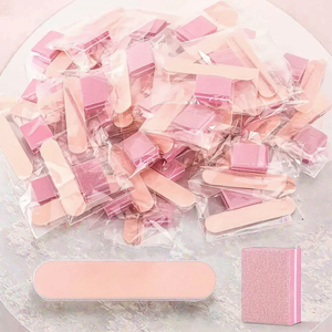 3Pcs Mini Pink Manicure Tool Set <b>Nail</b> Buffer Cuticle Stick Emery <b>File</b> - Product Image 3