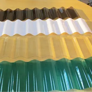 2.5MM polikarbonat şeffaf polikorbonat levha oluklu sera çatısı plastik dalga paneli sera çatısı ing