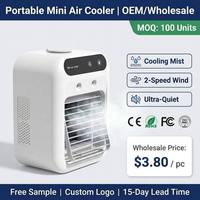 Mini climatiseur portable rechargeable par USB, ventilateur silencieux multifonctionnel pour usage domestique, possibilité d'ajouter de l'eau glacée