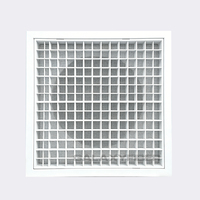Diffuseur de plafond carré 4 voies en plastique ABS blanc anti-goutte pour système de ventilation CVC domestique et de bureau