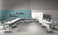 Table de formation mobile pliable, module combinable librement, mobilier de bureau pour les écoles, les bureaux, les salles de conférence, les tables de réunion