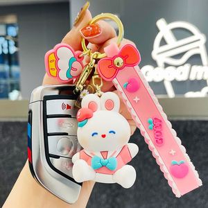 Vente en gros usine de porte-clés en caoutchouc PVC souple 2D 3D à motif dessin animé, cadeau promotionnel personnalisé avec dragonne - Product Image 6