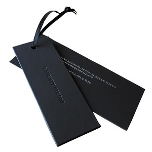 Tùy Chỉnh Tên <span class=keywords><strong>In</strong></span> Nổi Lá Biểu Tượng Quần Áo Treo Thẻ Giấy Kraft Thẻ Màu Đen Sang Trọng Nhãn Bông Sợi Dây Thừng Cho Quần Áo Quần Jean - Product Image 5