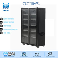 Réfrigérateur distributeur de bière vertical commercial avec porte vitrée pour restaurant