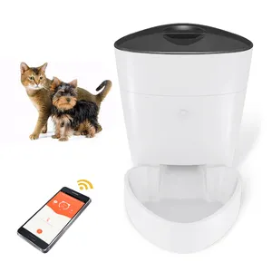 Wi-Fi Enabled Smart Pet Feed Dog Food Container Programmable Timer Up To 6 Meals Per Day Automatic Cat Feeder