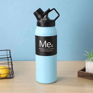 Me& Orange <b>Plastic</b> Water Bottle With Lid Portable Minimalist Design For Travel - Product Image 4
