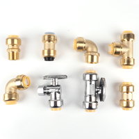 JY Equal Tee Plumbing laiton 1/2 laiton spline robinet partie robinet