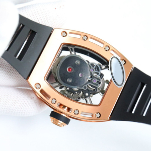 Luxury Skull Skeleton Automatic <b>Watch</b> for Men Rose Gold Tonneau Mechanical Sports Wrist <b>Watch</b> - Product Image 6