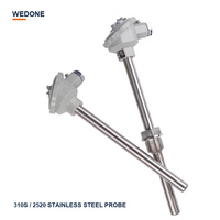 Tube de protection en céramique pour thermocouple de type K robuste, précision de grade 1, diamètre de sonde personnalisable pour la mesure de la température des fours et des fours à combustion.