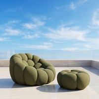 Coussin d'extérieur en mousse éponge de qualité supérieure, capitonné, en velours chic, convertible, contemporain, personnalisable en gros