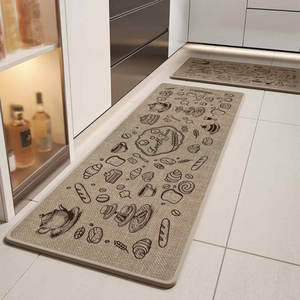 Tapete de Cocina Estilo Lino, Rectangular, Antideslizante, Absorbente, Lavable, Resistente a las Manchas, Duradero, para Uso Doméstico - Product Image 4