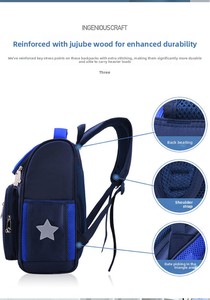 Sacs à dos pour écoliers du primaire (1re à 6e année) ; Harnais respirant et résistant à l'usure avec coussinets d'air pour la protection de la colonne vertébrale et la réduction du poids - Product Image 6