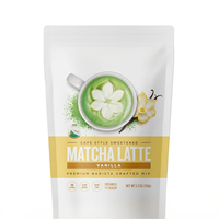 Produit de beauté en poudre de thé vert matcha au collagène, sans sucre, de qualité supérieure, fabriqué par des baristas, personnalisable avec une marque privée OEM