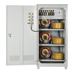 Stabilisateurs de tension verticaux à servomoteur triphasé 380 V CA TNS-20KVA 30KVA 60KVA 90KVA, fabriqués en cuivre, directement de l'usine - Product Image 1