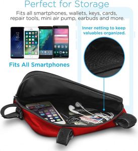 Échantillon gratuit : Sacoche triangulaire personnalisée imperméable pour cadre de vélo de montagne, avec fermeture éclair, pour tube avant de vélo - Product Image 4