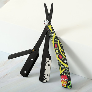 <span class=keywords><strong>Rasoir</strong></span> manuel 3D à motif tridimensionnel avec support en acier inoxydable <span class=keywords><strong>pour</strong></span> coiffure et rasage, lame unique - Product Image 4