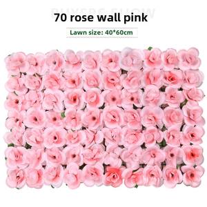 Planta Artificial Verde, Rosa, Fondo Floral, Tela para Pared, Decoraciones de Pared para Bodas, Flores de Rosa Artificiales - Product Image 6