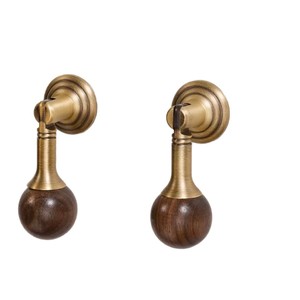 Puxador de Gaveta Redondo de Liga de Zinco Estilo Francês para Montagem em Superfície, Maçaneta de Porta em Bronze Vintage, Estilo Meio Século - Product Image 5