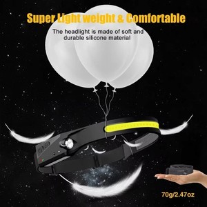 Linterna frontal LED recargable por USB con sensor XPE+COB, linterna frontal para trabajo, linterna frontal impermeable para pesca y Camping - Product Image 4