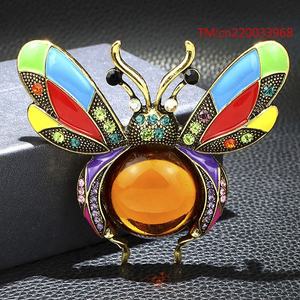 Nouvelle gelée ventre papillon insecte abeille broche femmes mode Simple exagéré strass cigale manteau broche vêtements boucle - Product Image 2