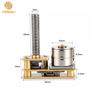 Moteur pas à pas à aimant permanent GM1024-10BY 5V durable avec arbre fileté M3 de 10 mm pour actionneur de suivi de panneau solaire miniature
