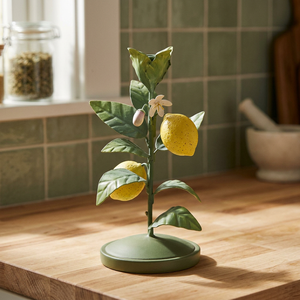 Support de bougie en forme d'arbre citronnier, en métal vert, décoration d'intérieur - Product Image 3