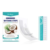 Bandes blanchissantes pour les dents à l'huile de coco, fraîches d'usine, pour un nettoyage efficace des dents, couleur personnalisée, usage domestique, nuancier de couleurs dentaires