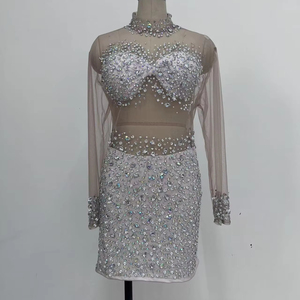 Buy In Bulk Long Sleeve Short Sparkly Dresses Breathable & Sequined Design  | Alibaba.com