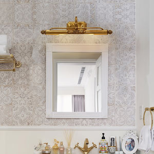 Applique murale en laiton antique <span class=keywords><strong>de</strong></span> luxe <span class=keywords><strong>de</strong></span> style médiéval français, luminaire pour coiffeuse, <span class=keywords><strong>salle</strong></span> <span class=keywords><strong>de</strong></span> <span class=keywords><strong>bain</strong></span>, <span class=keywords><strong>miroir</strong></span> vintage - Product Image 2