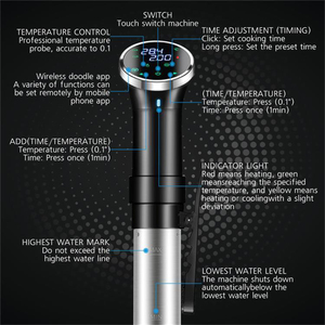 Circulador de Inmersión con Control por aplicación, cocina inteligente de precisión, Sous Vide, Wifi - Product Image 5