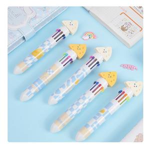 Stylo gel en plastique imprimé en couleur avec logo personnalisé en vente en gros stylo à bille multiple en caoutchouc souple stylo plastique à clic - Product Image 1