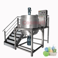 Équipement de mélange de détergent liquide à chauffage à la vapeur électrique, machine à laver la vaisselle, mélangeur haute vitesse, pompe moteur 1000L