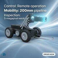 Robot d'inspection de canalisations sous-marines rechargeable, télécommande automatique pour la détection de canalisations municipales de 200 mm