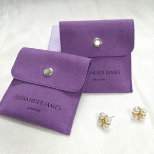 Fabricants chinois, vente en gros de mini-enveloppes écologiques pour bijoux de la marque USM, boutons-pression, microfibre, promotion des boucles d'oreilles - Product Image 3