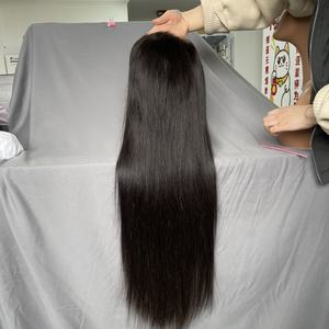 Perruque Lace Front Transparente 13x4 en Cheveux Bruts Birmans avec Baby Hair, Noir Naturel, Densité 180%, Cheveux Brésiliens Remy, Longue Longueur - Product Image 2