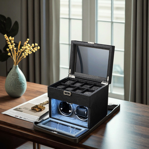 2-khe cắm dọc nhà tự động cơ khí xem Winder với lưu trữ đơn giản hiển thị hộp mô hình mới + 8 trường hợp đồng hồ - Product Image 4