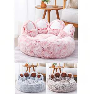 Comfortabel Winter Warm Berenpootvormig Slaapbed Voor Honden En Katten Anti Angst Hondenbed - Product Image 6