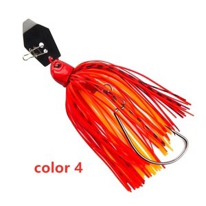 MESTER-señuelo de pesca SB004, 17g, 100mm, cebo zumbador, plantilla de metal, falda de silicona, giratorio - Product Image 5