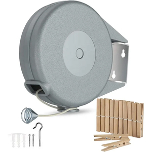 SANIPRO Portable Heavy Duty Corde <span class=keywords><strong>à</strong></span> <span class=keywords><strong>linge</strong></span> Intérieur et <span class=keywords><strong>Extérieur</strong></span> Corde <span class=keywords><strong>à</strong></span> laver ABS <span class=keywords><strong>Plastique</strong></span> Fixe <span class=keywords><strong>Étendoir</strong></span> Corde <span class=keywords><strong>à</strong></span> <span class=keywords><strong>linge</strong></span> rétractable - Product Image 6
