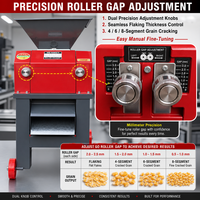 Machine à casser les grains réglable à double alimentation pour maïs, blé, soja et céréales sèches, équipement de broyage pour moulin à aliments