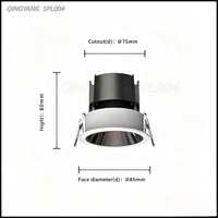 Spot LED encastré moderne de qualité commerciale, léger, anti-éblouissement, CRI 98, en aluminium, pour hôtel - Vente en gros usine