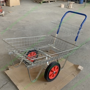 Troli Pengangkut Tanaman Bunga Galvanis untuk Kebun dan Pembibitan - Product Image 3