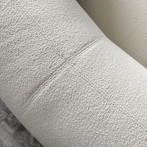 الشمال الحديثة أنيق الأبيض بوكل النسيج شبه دائرة منحني أثاث منزلي فاخر القمر شكل الأريكة المعيشة غرفة طقم أريكة - Product Image 6