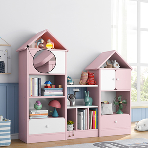 LM KIDS Kawaii Study Bookshelf Small <strong>Bookcase</strong> Baby <strong>Bookcase</strong> Walnut and <strong>White</strong> Ladder <strong>Bookcase</strong> with Storage