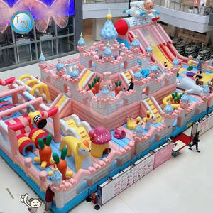 Terrain de jeux gonflable bon marché, parc d'attractions intérieur pour enfants avec toboggan pour parc d'attractions - Product Image 1