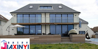 Double verre trempé de fenêtre fixe d'alliage d'aluminium de grande vue pour la maison de plage de bureau